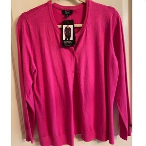 NWT JNY BRIGHT PINK WOMEN’S CARDIGAN XL